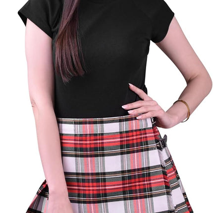 Women's PV Kilt in Dress Stewart Tartan