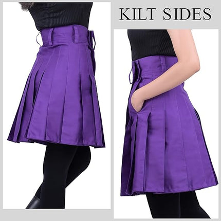 Women Utility Kilt Purple