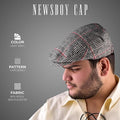 Gatsby Hat Blend Wool Vintage Flat Ivy Cabbie Cap in Light Grey, showcasing a classic flat cap design made from high-quality wool blend.