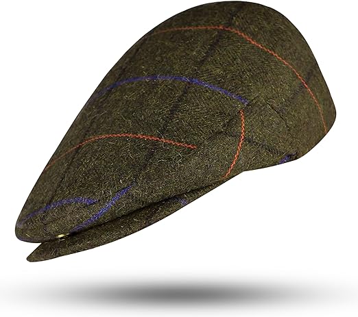 Gatsby Hat Blend Wool Vintage Flat Ivy Cabbie Cap in Greenish Brown, featuring a classic flat cap design made from high-quality wool blend.