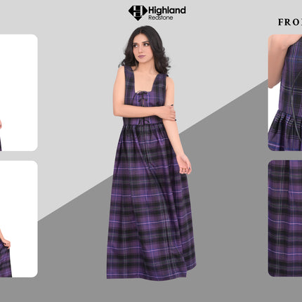 Authentic Scottish Dress in Passion of Scotland Purple Tartan