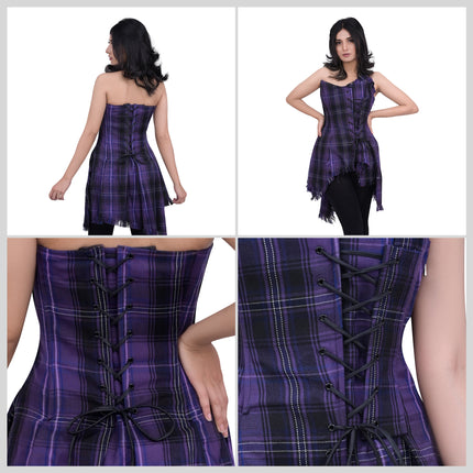 Bella Tartan Corset (Passion Of Scotland Purple)