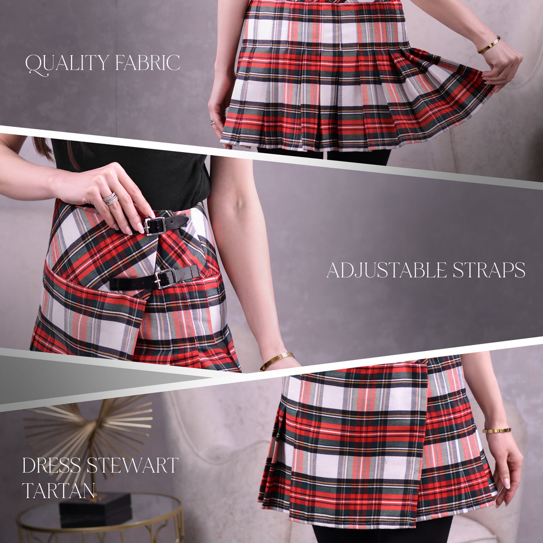 Women Tartan P.V Skirt (Dress Stewart)