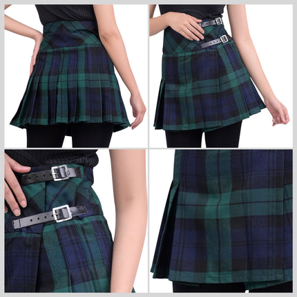 Women Tartan Billie Skirts (Black Watch)