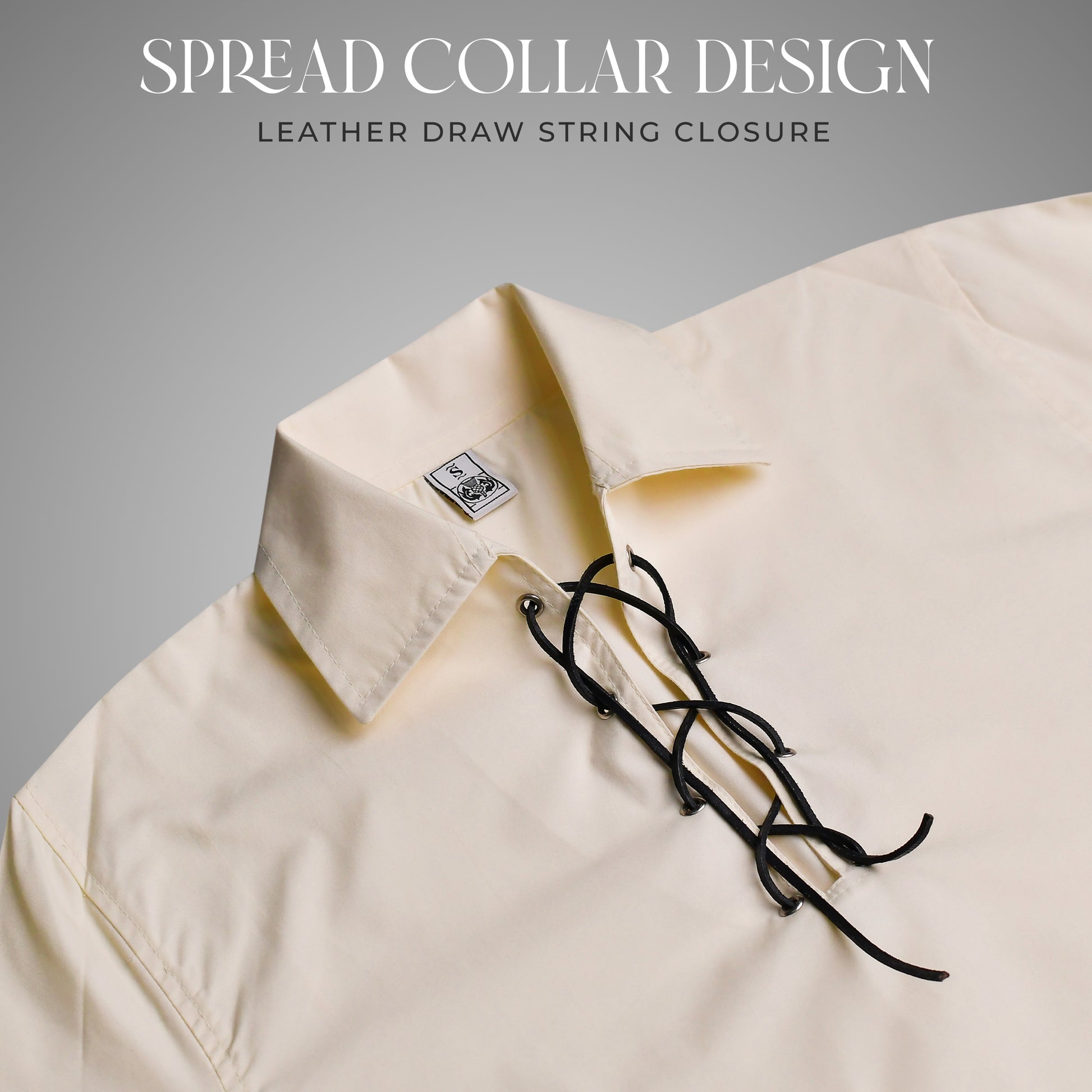 Highland Jacobite Kilts Shirt, featuring a lace-up front, inspired by traditional Jacobite attire.