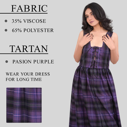 Authentic Scottish Dress in Passion of Scotland Purple Tartan