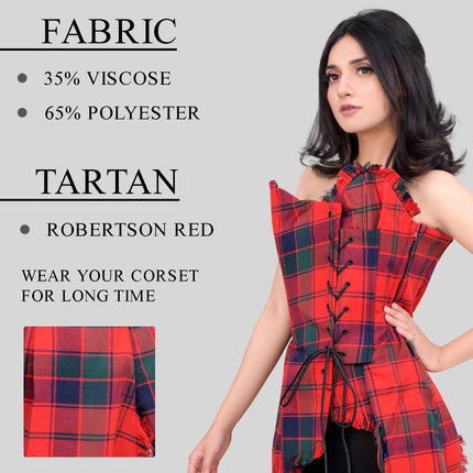 Bella Tartan Corset (Robertson Red)