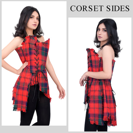 Bella Tartan Corset (Robertson Red)