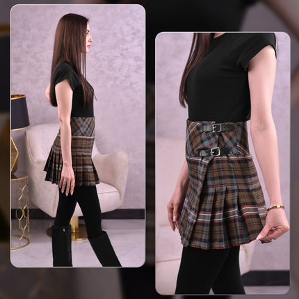 Women's Tartan Billie Skirt in Scottish National Weathered Tartan