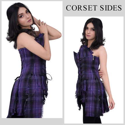 Bella Tartan Corset (Passion Of Scotland Purple)