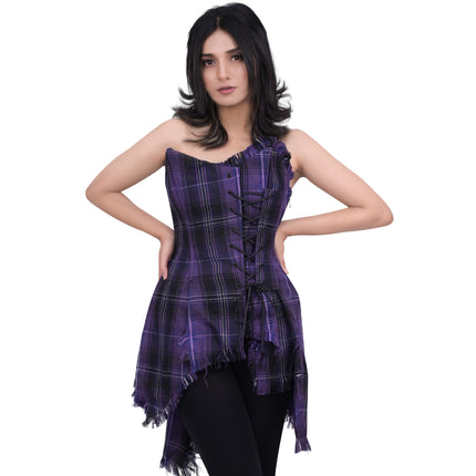 Bella Tartan Corset (Passion Of Scotland Purple)