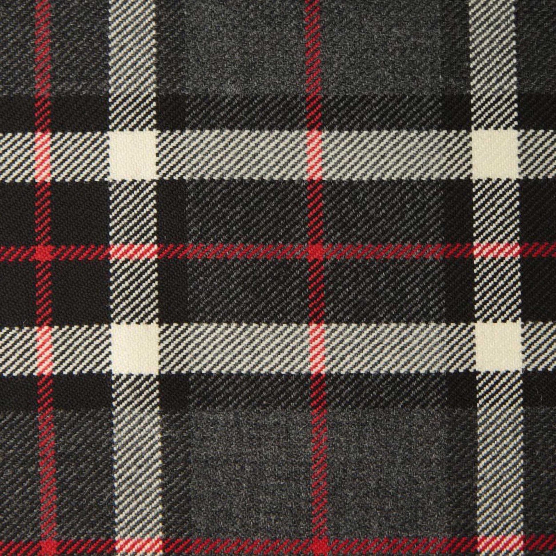 Gray Thomson Tartan Kilt showcasing the classic gray, black, and white pattern of the Thomson Clan, made from high-quality fabric.