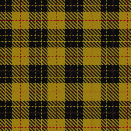 Macleod of Lewis Tartan fabric with bold yellow and black pattern