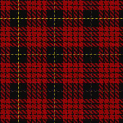 Macqueen Tartan fabric with green, blue, and black pattern